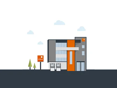 GTBank Illustration bank building building gab illustrations