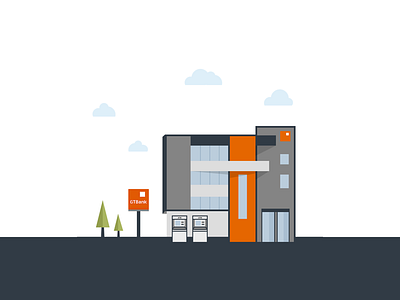 GTBank Illustration bank building building gab illustrations