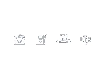 BrightBox Icons Set car icons maintenance oil service test drive