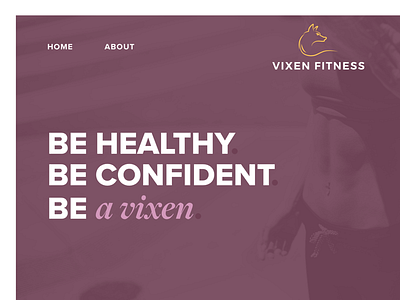 Vixen Fitness Homepage design gym training web workout