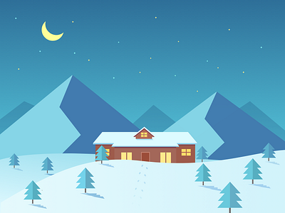 snow-covered landscape graphic illustration snow ui