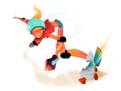 Jessie Jet character character design design digital art illustration photoshop roller derby wacom