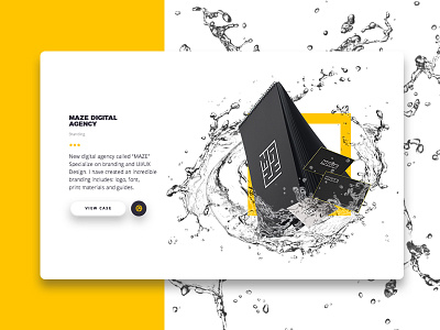 OnePage Portfolio Design breath design designer landing one page portfolio splash water web website yellow