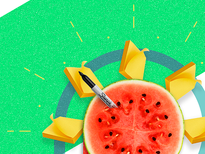 Fruity Jam 03 campaign event fruit jam kiwi leaf nature orange sharpie sketch