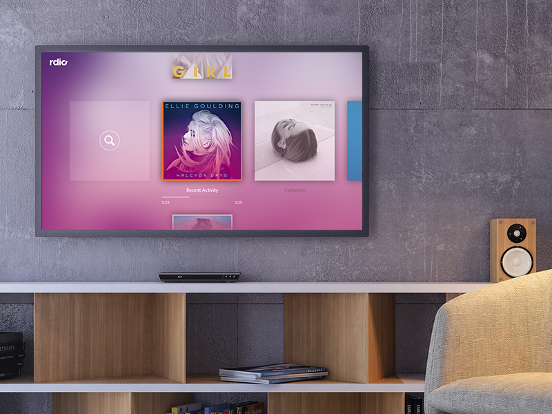Example of Rdio Connected TV App