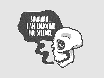 The "Just takin' a break" Skully illustration shitty simple skull vector