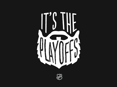 Grow it out beard hockey illustration nhl playoffs type