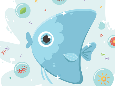 Angel animal character color design illustration product water