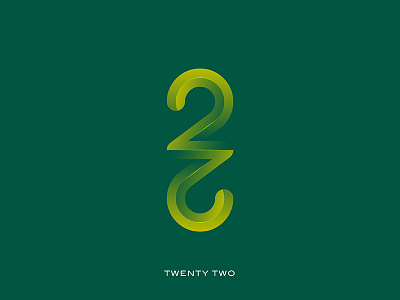 Twenty Two creativeninja dribbble gradient illustrator logo numbers simple