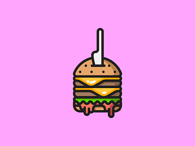 Burg burg burger cheese icon illustration