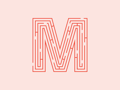 M / 36 Days Of Type 36daysoftype dropcap illustration letter lettering m maze type typography