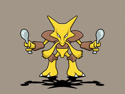 Pokmeon GIF: Alakazam after effects alakazam animation design flat gif illustrator motion motion graphics pokemon pokemon go