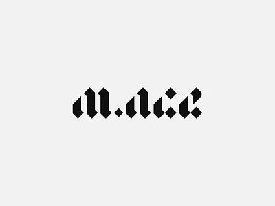 "Merky Ace" Concept 1 ace blackletter branding concept grime logo merky merky ace monochrome typography