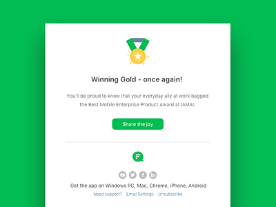 Mailer color design green minimal phone ui ux web