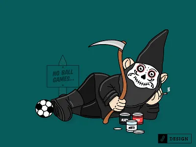 Grim Reaper Gnome illustration