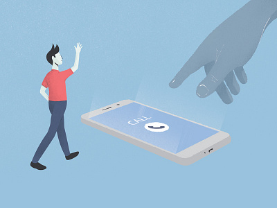 Website header graphic computer contact figures illustration phone training