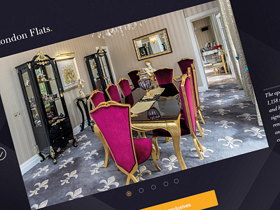 London Flats dark design property real estate responsive ui ux web design