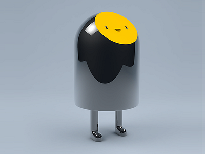 yellow face 3d c4d character cinema4d icon icondesign illustration metal modeling people toy yellow