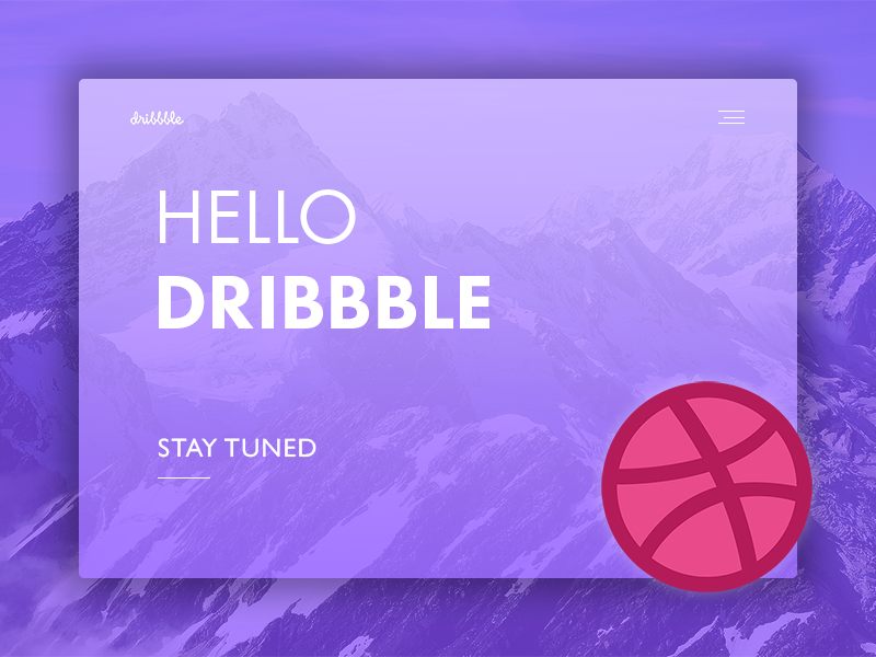 Example of Hello Dribbble!