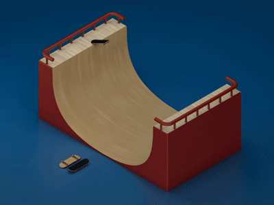 U For 36daysoftype 36daysoftype 36daysoftype u animation cinema4d isometric motion graphics ramp skate skateboard