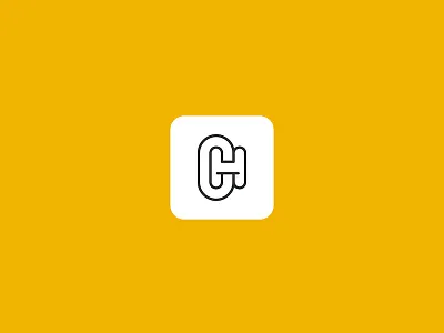 Monogram G H brand branding g h logo monogram negative space personal