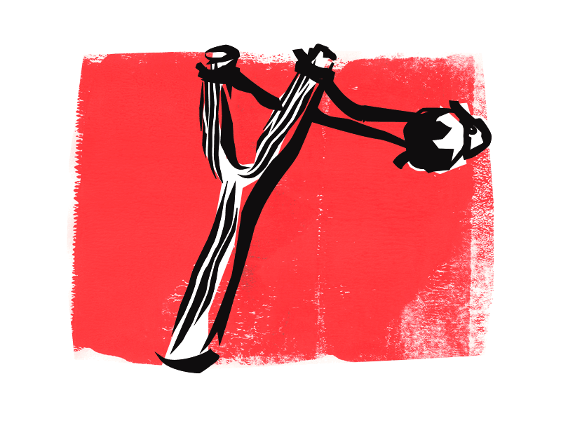 пУко си | pUko si activism egotreep gif illustration linocut political propaganda protest rally serbia serbian spring slingshot