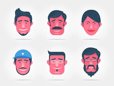 Mojo Circle character design face family illustration india instamojo people seller vector yatish asthana