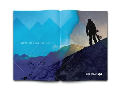 MOOSE Mag Ad ad brand defineyourlineandtakeit dropin magazine moose moosesnowboards print ridetoday shredit