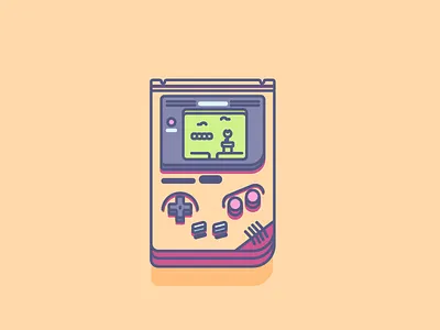 Gameboy funny game gameboy graphic design icon illustration line mario minimal simple