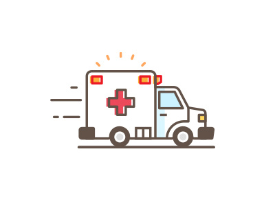 Ambulance ambulance art illustration lines offset vector