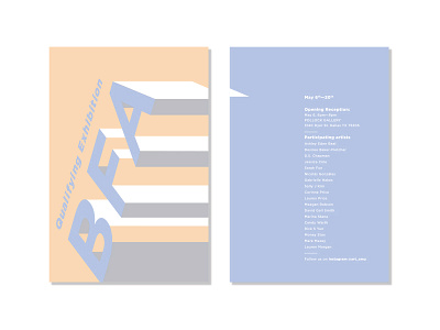 Postcard 3d design letters postcard school typography