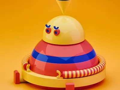 Waiting 3d blender3d blue c4d cinema4d color dof gradient light lowpoly swoosh