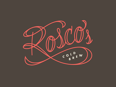 Rosco's #4 branding coffee cold brew custom lettering logo type typography