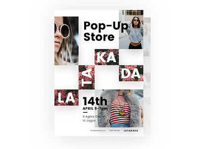 Latakada Poster design fashion flyer poster print typography unsplash