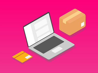 Isometric packages Illustration flat gradient illustration isometric package vector