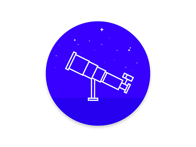 Telescope Illustration blue illustration telescope vector white