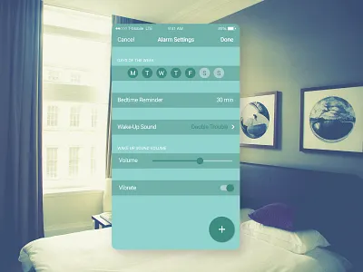 Settings alarm bed bedtime daily ui settings ui