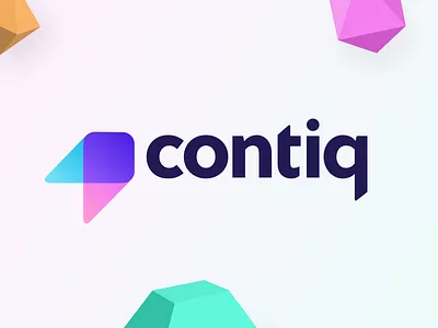 Contiq logo bright color geo geometric logo