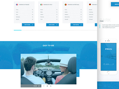 PRKN - Web Design #3 booking car design interface layout parking ui ux web website