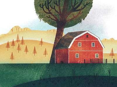 Barn barn design graphic illustration print texture