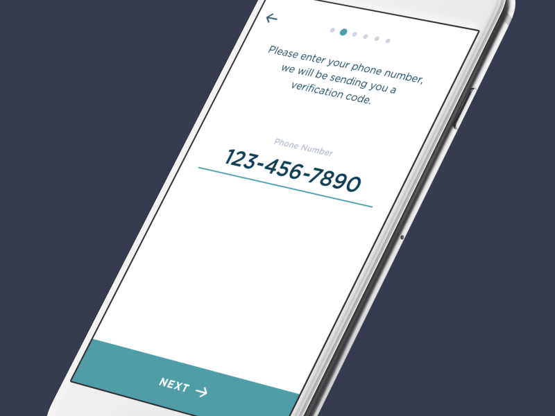 Input field - Account creation account animation input field navigation phone ui verification