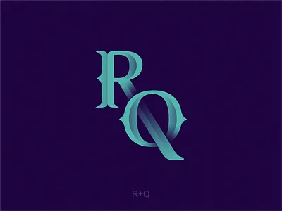 monogram RQ icon illustration logo monogram symbol