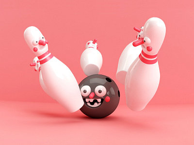 Bowling! bowling cute game illustration