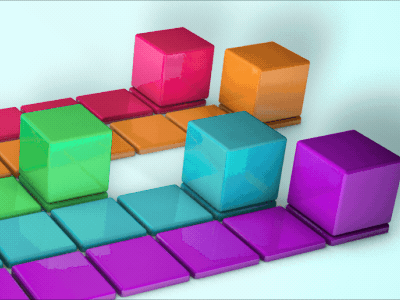 Blocks Daily 3d aftereffects block c4d composition daily grid rainbow sculpture stripe