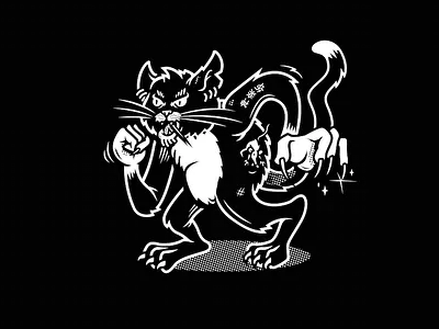 Cat Fight design designer draw drawing font fonts graffiti illustrator logo los angeles vector vector art