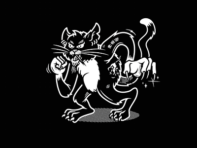 Cat Fight design designer draw drawing font fonts graffiti illustrator logo los angeles vector vector art