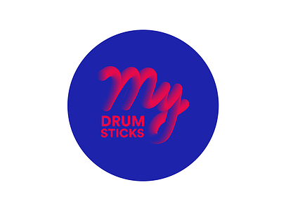 My Drum Sticks brush classic color cymbal drum icon logo mallets music personal projects sticks