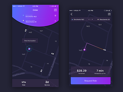 Book Ride App address auto book car courier inspiration map request ride services taxi ui