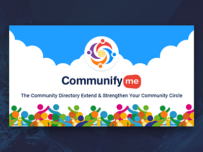 CommunifyMe App Coming Soon... app banner community design family feature flat free graphic mobile ui