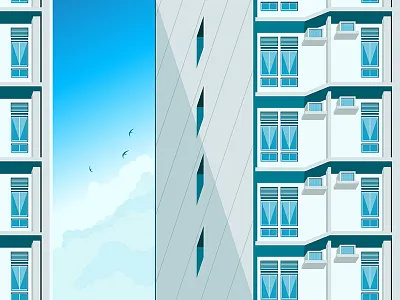 Buildings building creative dribbble graphic hongkong illustrator photoshop